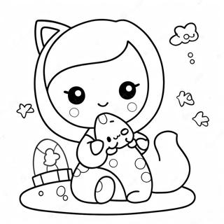 Easy Kawaii Girl Coloring Pages