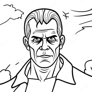 Frankenstein S Monster In The Moonlight Coloring Page 37446-31176