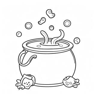 Spooky Cauldron With Bubbles Coloring Page 37476-31210