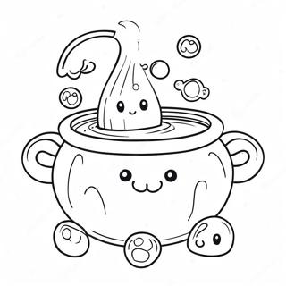 Spooky Cauldron With Bubbles Coloring Page 37476-31212