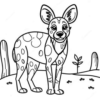 African Wild Dog Coloring Page 37485-31203