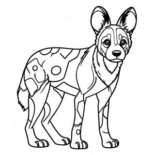 African Wild Dog Coloring Page 37485-31204