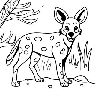 African Wild Dog Coloring Pages