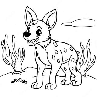 Playful African Wild Dog Coloring Page 37486-31199