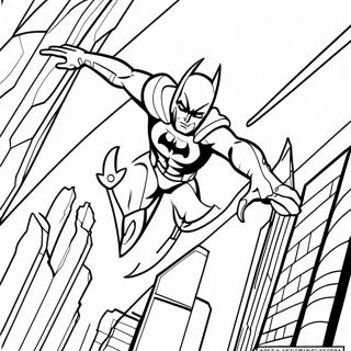 Futuristic Batman Beyond In Action Coloring Page 37496-31216