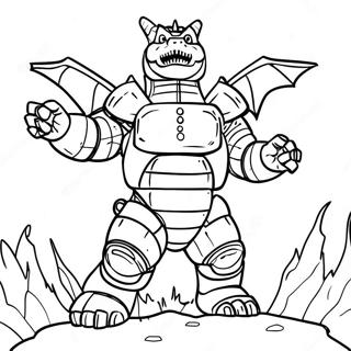 Mechagodzilla In Battle Coloring Page 3750-3047