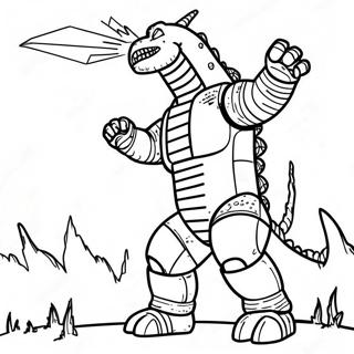 Mechagodzilla In Battle Coloring Page 3750-3048