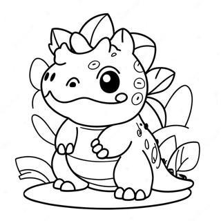 Cute Venusaur With Flowers Coloring Page 37516-31225