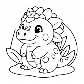 Cute Venusaur With Flowers Coloring Page 37516-31226