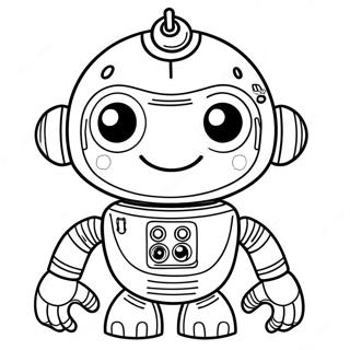 Cute Rob The Robot Coloring Page 37526-31237