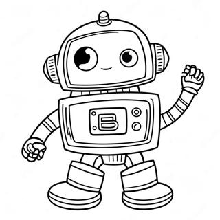 Cute Rob The Robot Coloring Page 37526-31238