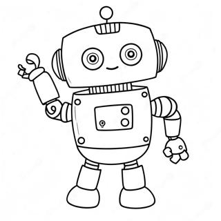 Cute Rob The Robot Coloring Page 37526-31239