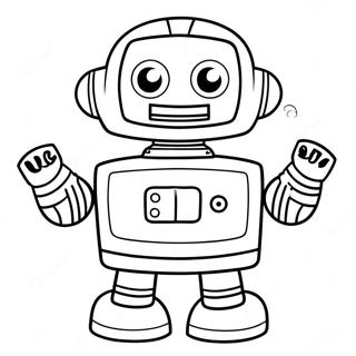 Cute Rob The Robot Coloring Page 37526-31240