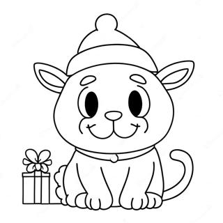 Garfield With Santa Hat Coloring Page 37566-31277