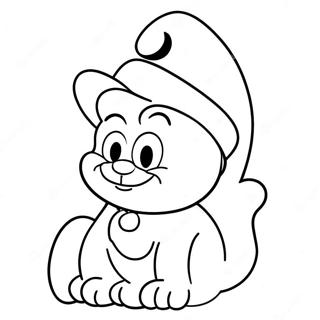 Garfield With Santa Hat Coloring Page 37566-31278