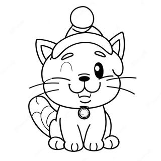 Garfield With Santa Hat Coloring Page 37566-31279