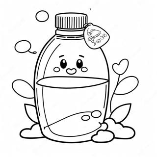 Cute Cartoon Water Bottle Coloring Page 37576-31273