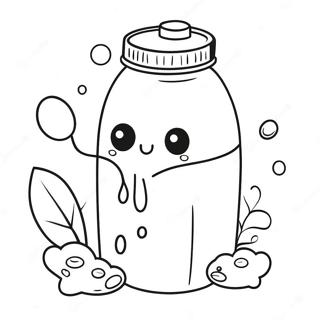 Cute Cartoon Water Bottle Coloring Page 37576-31276