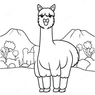 Alpaca Coloring Pages