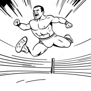 Wwe Wrestler Jumping On Opponent Coloring Page 37596-31289