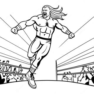 Wwe Wrestler Jumping On Opponent Coloring Page 37596-31290