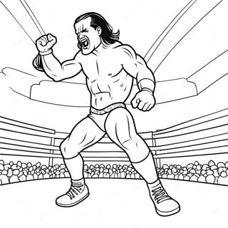 Wwe Wrestler Jumping On Opponent Coloring Page 37596-31291