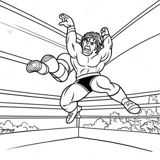 Wwe Wrestler Jumping On Opponent Coloring Page 3760-3053