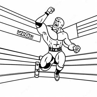 Wwe Wrestler Jumping On Opponent Coloring Page 3760-3054