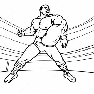 Wwe Wrestler Jumping On Opponent Coloring Page 3760-3056