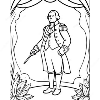 George Washington In Military Uniform Coloring Page 37617-31313