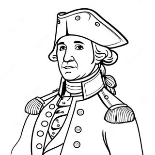 George Washington In Military Uniform Coloring Page 37617-31315