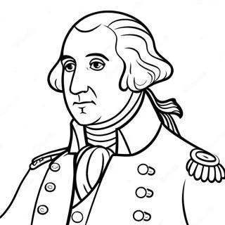 George Washington In Military Uniform Coloring Page 37617-31316