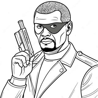 Nick Fury With Eye Patch Coloring Page 37627-31303