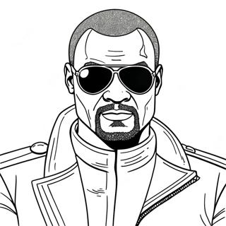 Nick Fury With Eye Patch Coloring Page 37627-31304