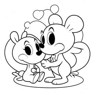 Disney Valentines Coloring Pages