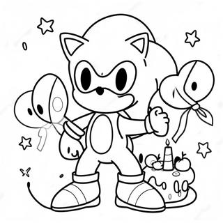 Happy Birthday Sonic Coloring Page 37666-31338