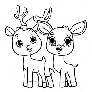 Rudolph And Clarice Coloring Pages