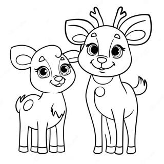 Rudolph And Clarice Coloring Page 37686-31354