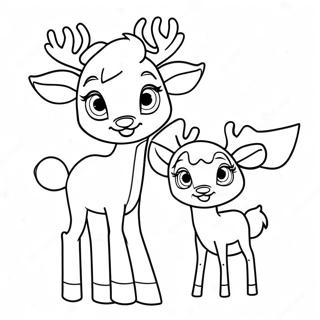 Rudolph And Clarice Coloring Page 37686-31355