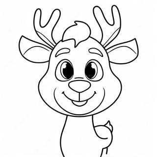 Rudolph With A Bright Red Nose Coloring Page 37687-31357