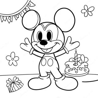 Happy Birthday Mickey Mouse Clubhouse Coloring Page 37696-31374