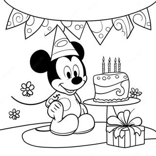 Happy Birthday Mickey Mouse Clubhouse Coloring Page 37696-31376