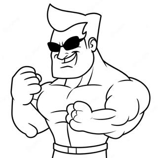 Johnny Bravo In A Funny Pose Coloring Page 37727-31388