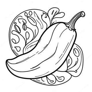 Chili Pepper Coloring Pages