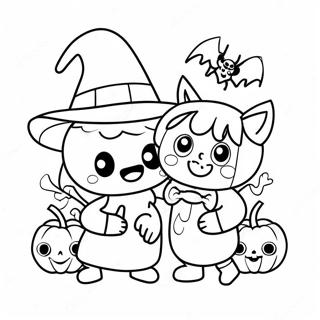 Cute Halloween Trick Or Treat Coloring Page 37786-31431