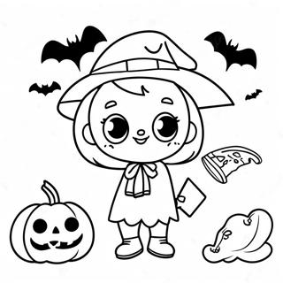 Cute Halloween Trick Or Treat Coloring Page 37786-31432