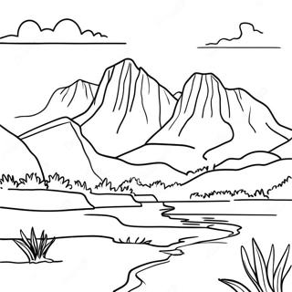 Beautiful Utah Landscape Coloring Page 37837-31477