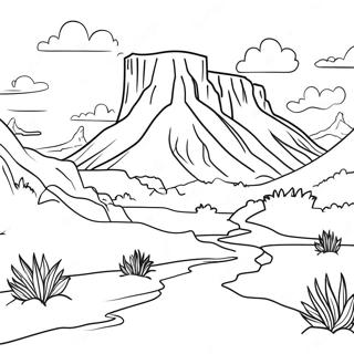 Beautiful Utah Landscape Coloring Page 37837-31478