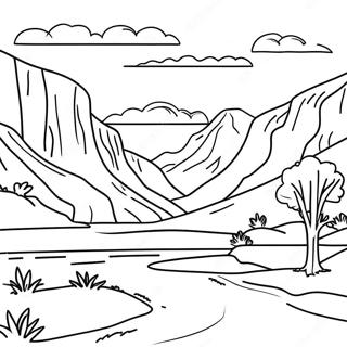 Beautiful Utah Landscape Coloring Page 37837-31480