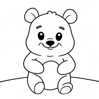 Cute Winnie The Pooh With Hearts Coloring Page 37857-31489